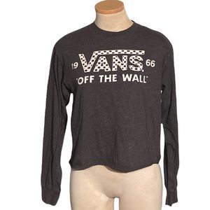 Vans Off The Wall Long Sleeve Crop Top Size S